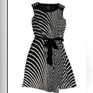 WHITE HOUSE BLACK MARKET -Black and White Striped Dress